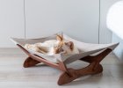 Фото - спальні місця, лежаки PetJoy Гамак-лежак для кота, коричневий/бежевий