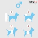 Фото - памперсы и трусики Misoko&Co (Мисоко и Ко) многоразовый подгузник для собак (кобелей), ФРАНЦИЯ