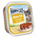 Фото - влажный корм (консервы) Happy Cat (Хэппи Кет) MINKAS BEEF & RABBIT влажный корм для кошек паштет в соусе ГОВЯДИНА И КРОЛИК