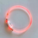 Фото - амуниция Trixie USB Flash Light Ring светящийся ошейник для собак, прозрачный, красный