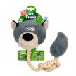 Фото - игрушки GiGwi (Гигви) Eco Friendz ВОЛК игрушка для собак с пищалкою и веревкой