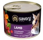 Фото - вологий корм (консерви) Savory (Сейворі) GOURMAND STERILIZED LAMB вологий корм для стерилізованих котів (ягня)