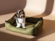 Фото - лежаки, матрасы, коврики и домики Harley & Cho DREAMER OLIVE лежак для собак, оливковый