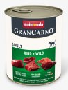 Фото - вологий корм (консерви) Animonda (Анімонда) GranCarno Adult Beef & Game вологий корм для собак ЯЛОВИЧИНА та ДИЧИНА