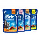 Фото - влажный корм (консервы) Brit Premium Cat Sterilized Plate Chunks консервы для стерилизованных кошек, кусочки в соусе АССОРТИ 4 ВКУСА