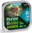 Фото - вологий корм (консерви) Monge Cat Bwild Grain Free Sterilised Tuna & Vegetables вологий корм для стерилізованих котів ТУНЕЦЬ та ОВОЧІ, паштет