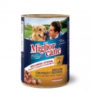 Фото - влажный корм (консервы) Migliorcane (Миглиоркане) Влажный корм для собак, КУРИЦА, ИНДЕЙКА, кусочками