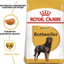 Фото - сухой корм Royal Canin ROTTWEILER ADULT (РОТВЕЙЛЕР ЭДАЛТ) корм для собак от 18 месяцев