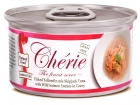 Фото - вологий корм (консерви) Cherie (Шері) Tuna with Wild Salmon консерви для дорослих кішок ТУНЕЦЬ І ЛОСОСЬ (шматочки в соусі)