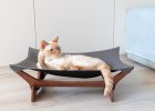 Фото - спальные места, лежаки, домики PetJoy Гамак-лежак для кота, коричневый / серый