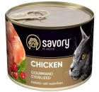 Фото - влажный корм (консервы) Savory (Сейвори) GOURMAND STERILIZED CHICKEN влажный корм для стерилизованных котов (курица)