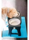 Фото - миски, напувалки, фонтани DEXAS Adjustable Height Pet Feeder - Миска подвійна на підставці з регульованими ніжками для собак, термопластик, світло-сірий