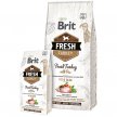 Фото - сухой корм Brit Fresh Dog Adult Fit & Slim Turkey & Pea гипоаллергенный сухой корм для собак с избыточным весом ИНДЕЙКА и ГОРОХОМ