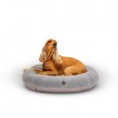 Фото - лежаки, матрасы, коврики и домики Harley & Cho BAGEL FUR GRAY лежак для собак и кошек овальный с мехом, серый