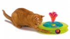 PETSTAGES Sights&Sounds Birdie Chase - Музичний Трек з м'ячиком та пташкою - іграшка для кішок, діаметр 31 см