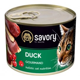 Savory (Сейворі) GOURMAND DUCK вологий корм для для вибагливих котів (качка)