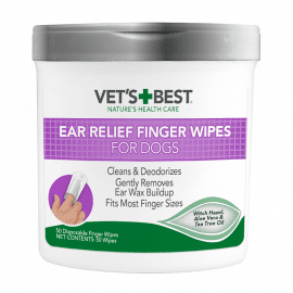 Vets Best (Ветс Бест) EAR RELIEF FINGER WIPES серветки для догляду за вухами для собак