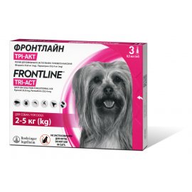 Frontline Tri-Act краплі від бліх, кліщів та комарів для собак