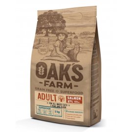 Oak's Farm Salmon Adult беззерновий корм для дорослих кішок ЛОСОСЬ