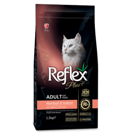 Reflex Plus (Рефлекс Плюс) Adult Hairball & Indoor Salmon корм для кошек живущих в помещении и для вывода шерсти, с лососем