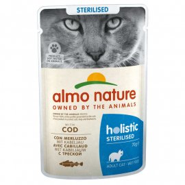 Almo Nature Holistic FUNCTIONAL STERILISED консерви для стерилізованих кішок ТРІСКА, 70 г