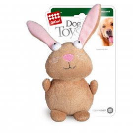 GiGwi (Гигви) Plush Friendz КРОЛИК игрушка для собак с пищалкой, 16 см