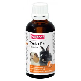 Beaphar Trink + Fit витамины для шерсти и костей для грызунов и кроликов