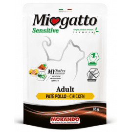 Morando MioGatto (Морандо Міогатто) Sensitive Monoprotein монопротеїнові беззернові консерви для котів З КУРКОЮ