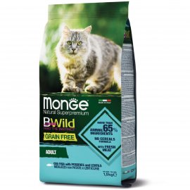 Monge Cat Bwild Grain Free Сod сухий беззерновий корм для котів ТРЕСКА