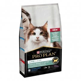 Purina Pro Plan (Пурина Про План) LiveClear STERILISED SENIOR корм для стерилізованих кішок від 7 років для зменшення алергенів з індичкою