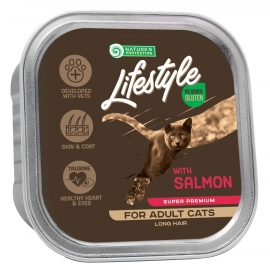 Natures Protection (Нейчез Протекшин) Lifestyle Long Hair With Salmon влажный корм для длинношерстных кошек ЛОСОСЬ