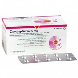 Vetoquinol (Ветогінол) Clavaseptin (Клавасептин) таблетки для лікування захворювань шкіри у кішок та собак