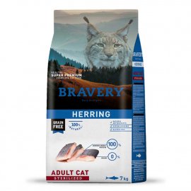 Bravery (Бравері) Adult Cat Sterilized Herring сухий беззерновий корм для стерилізованих котів ОСЕЛЕДЕЦЬ