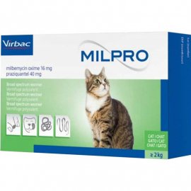 Virbac MILPRO (МИЛЬПРО) антигельминтные таблетки для кошек