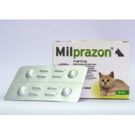 Krka Милпразон - антигельминтный препарат широкого спектра действия для котят и кошек весом до 2 кг (4 мг/10 мг) (1 уп./2 табл.)