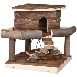 Trixie IDA HOUSE домик для грызунов с качелью и ступеньками, дерево (61777)