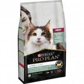 Purina Pro Plan (Пурина Про План) LiveClear STERILISED корм для стерилизованных кошек для уменьшения аллергенов с лососем