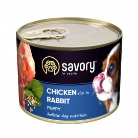 Savory (Сейворі) CHICKEN RABBIT PUPPY вологий корм для цуценят (курка та кролик)