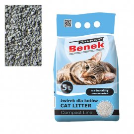 Super Benek (Супер Бенек) COMPACT LINE NATURAL бентонитовый компактный наполнитель для кошачьего туалета БЕЗ АРОМАТА