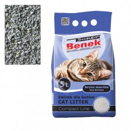 Super Benek (Супер Бенек) COMPACT LINE SEA BREEZE бентонитовый компактный наполнитель для кошачьего туалета АРОМАТ МОРСКОЙ СВЕЖЕСТИ