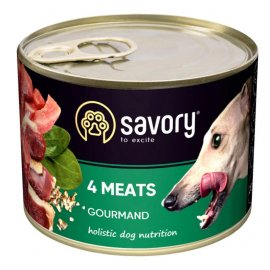 Savory (Сейвори) GOURMAND 4 MEATS влажный корм для взрослых собак (4 вида мяса)