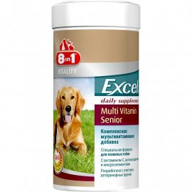 8in1(8в1) EXCEL VITALITY SENIOR (ЕКСЕЛ CЕНЬОР ВІТАМІНИ) харчова добавка для собак від 5 років