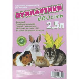 Пушистики ECOcorn Кукурузный наполнитель для грызунов, 2,5 л