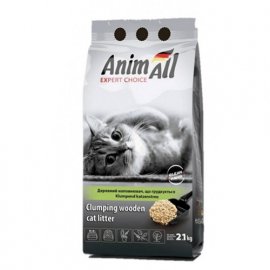 AnimAll - Древесный КОМКУЮЩИЙСЯ наполнитель для кошачьих туалетов без аромата