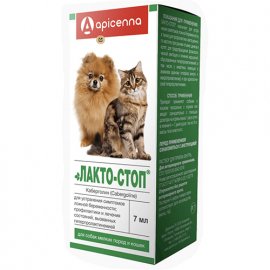Apicenna ЛАКТО СТОП раствор для устранения симптомов ложной беременности для собак мелких пород и кошек, 7 мл