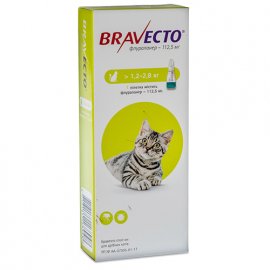 BRAVECTO (Бравекто) SPOT-ON (СПОТ-ОН) капли от блох и клещей для кошек