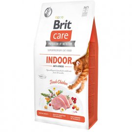 Brit Care GF INDOOR АNTI-STRESS беззерновой корм для кошек, живущих в помещении (курица)