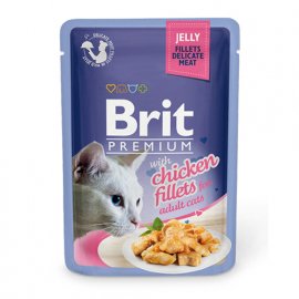 Brit Premium CHIСKEN FILLETS JELLY (ФИЛЕ КУРИЦЫ кусочки В ЖЕЛЕ) консервы для кошек
