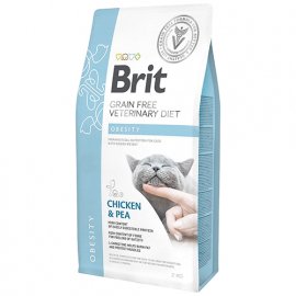 Brit Veterinary Diet OBESITY беззерновий корм для кішок з надмірною вагою (курка та горох)