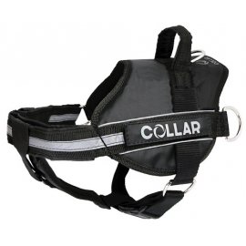 Collar POLICE Регульована шлейка для собак ЧОРНА